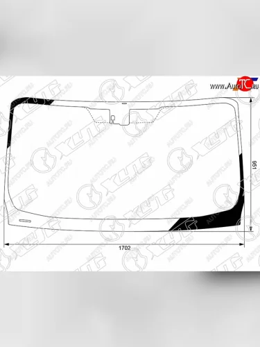 Стекло лобовое (датчик дождя) XYG (зеленое) Toyota Hiace  H300 (2019-2025) минивэн дорестайлинг