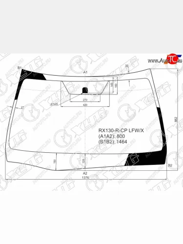 Стекло лобовое Toyota Mark X 09-19 XYG RX130-R-CP LFW/X