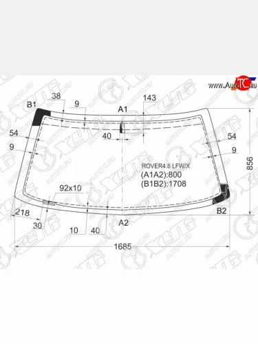 Стекло лобовое LR RANGE ROVER 5D SUV 94-00 XYG ROVER4.6 LFW/X, rover46lfwx XYG ROVER4.6 LFW/X