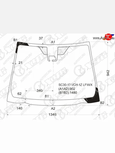 Стекло лобовое (Камера) Toyota Vitz 17-20 XYG SC30-17-VCH-1Z LFW/X