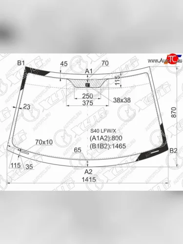 Стекло лобовое Volvo S40 95-04  V40 95-04 XYG S40 LFW/X