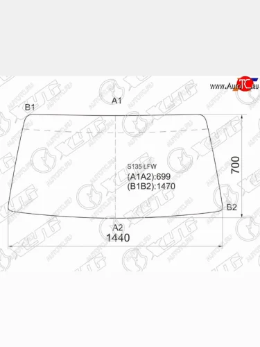 Стекло лобовое Mazda Bongo 90-99  Nissan Vanette 94-99  Vanette Serena 91-94 XYG S135 LFW