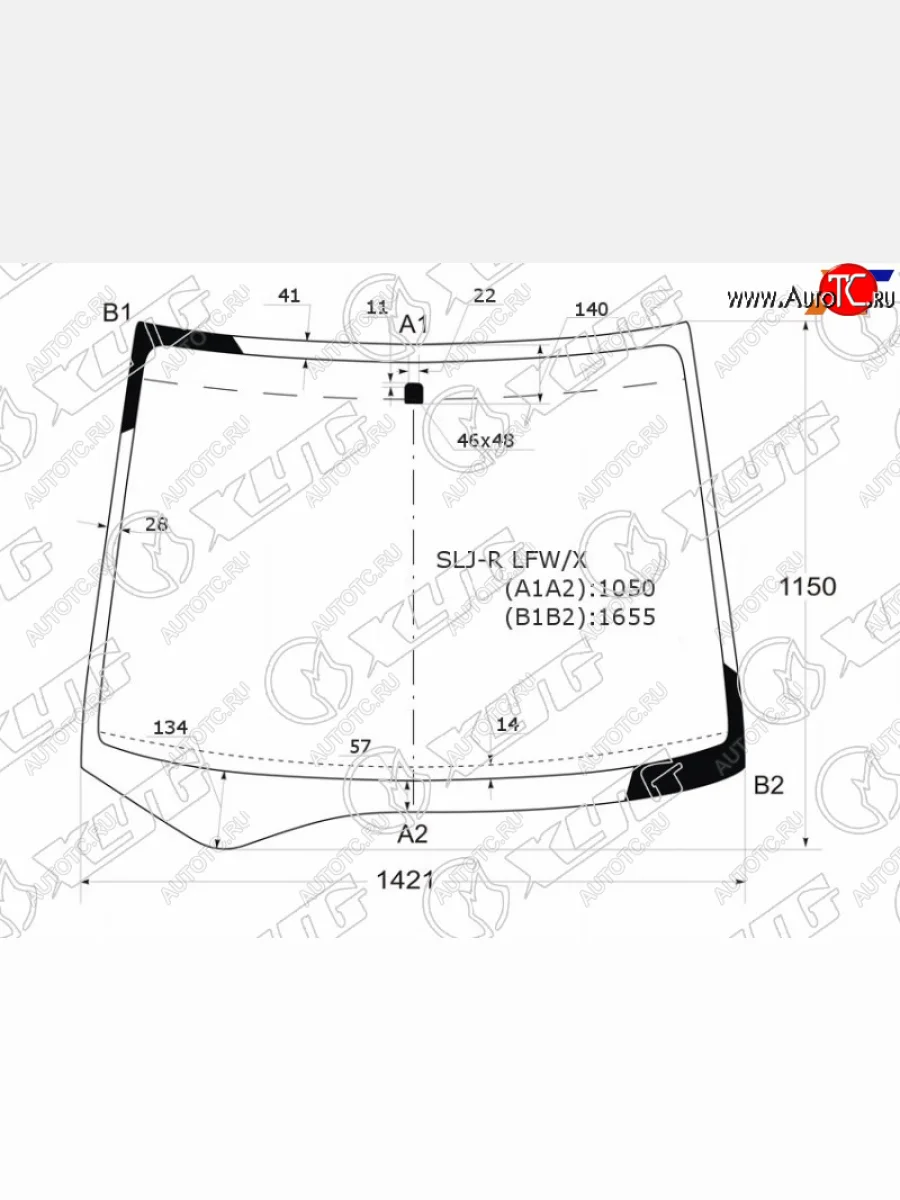 Стекло лобовое Honda Stepwgn 05-09 XYG SLJ-R LFW/X  в Воронеже Воронежской области