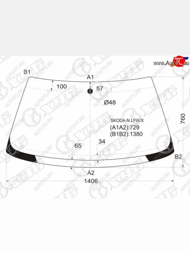 Стекло лобовое Skoda Felicia 94-98 XYG SKODA-N LFW/X
