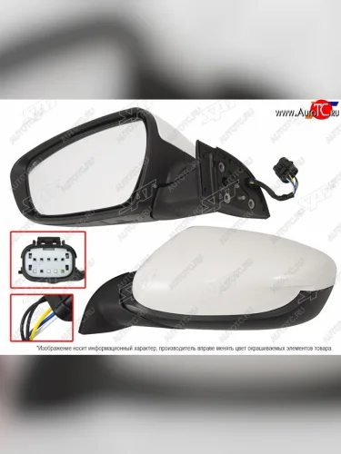 Левое зеркало (регулировка 5 контактов, обогрев) SAT KIA Ceed 2 JD дорестайлинг универсал (2012-2016)