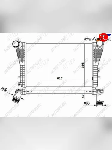 Интеркулер VW PASSAT B6B7 05-TIGUAN 07- SAT ST-1K0145803AE