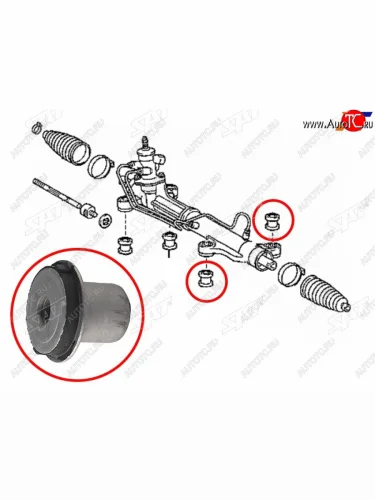Втулка рулевой рейки Toyota Ipsum (ACM20) 01-09  Picnic 01-09 SAT ST-45516-44030