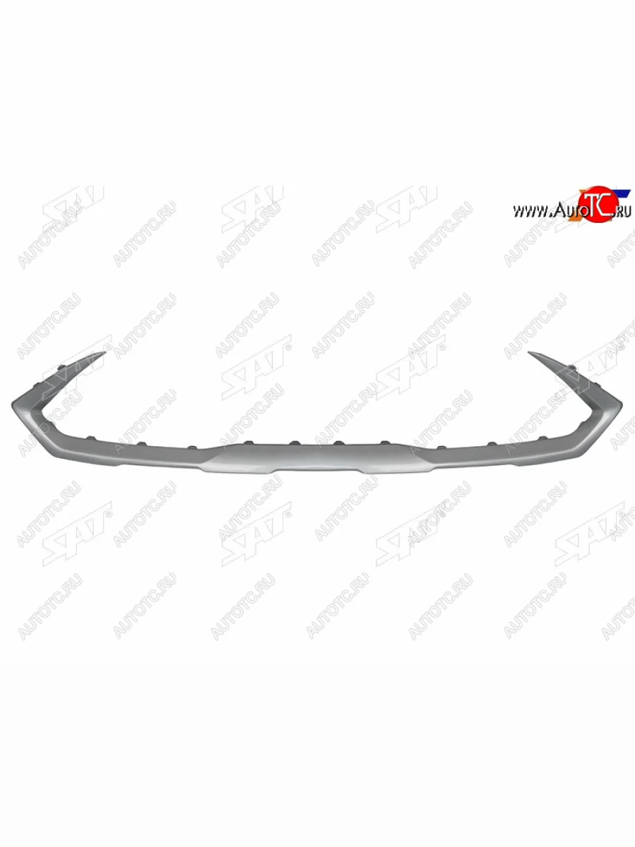 Передний молдинг бампера SAT KIA Rio X-line (2017-2021) (черный)  в Самаре Самарской области