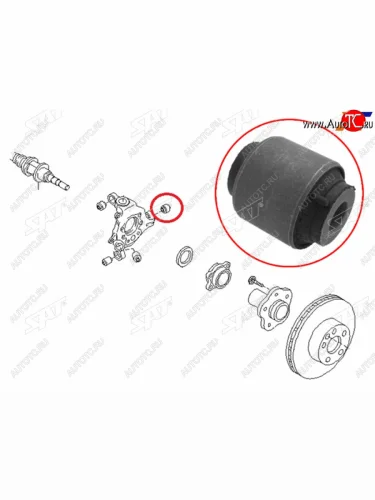 Сайлентблок Infiniti FX35 02-08  Nissan Murano 02-08  Infiniti FX45 02-09  Nissan Elgrand 02-10  SAT ST-55157-CA000