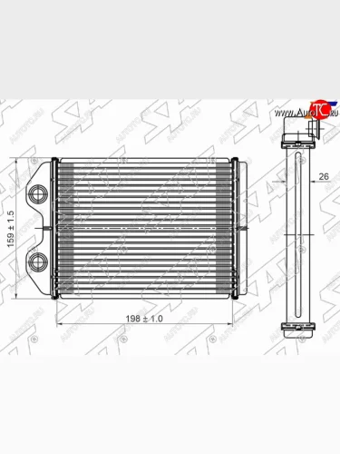 Радиатор отопителя салона TOYOTA MARKII 96-00CHASER 96-01CRESTA 96-01 SAT ST-87-0020