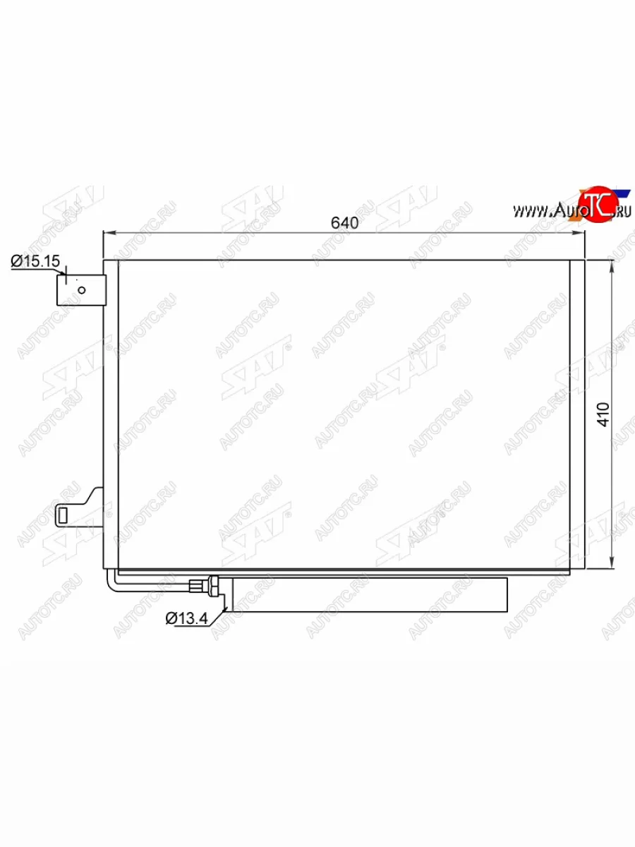 Радиатор кондиционера Mercedes-Benz A-Class 04-12  B-Class 05-12 SAT ST-MB04-394-0  в Керчи Республика Крым