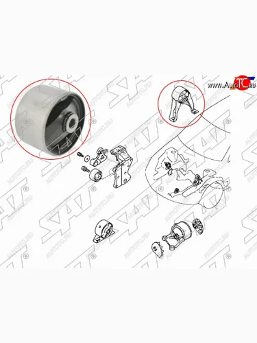 Сайлентблок Mitsubishi Lancer 02-10  Outlander 02-09  Airtrek 01-05  Dion 00-05 SAT ST-MR554791-B