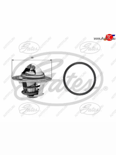 Термостат с прокладкой FORD C-MAXFOCUS IFOCUS IIFOCUS IIIMONDEOMAZDA 2VOLVO C30S40V50 GATES TH25782G1
