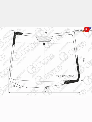 Стекло лобовое (Обогрев щеток) Honda Fit 07-13 XYG TFO-R-CPH LFW/H/X