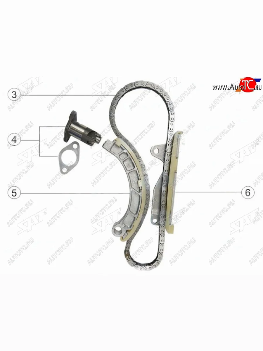 Комплект цепи ГРМ 4JJ1 (3,0 L) ISUZU ELF 04-                                                         SAT TK-IZ304-B  в Самаре Самарской области