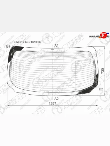 Стекло заднее (Цвет зеленый Обогрев Антенна 4D SED) Toyota Corolla (E210) 18- XYG TY-KE210-SED RW/H/X