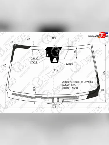 Стекло лобовое (Обогрев щеток Одна камера Датчик дождя) Toyota Harrier (XU60) 17-20                XYG ZSU60-17-R-CSH-1Z LFW/H/X