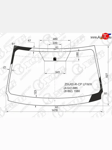 Стекло лобовое Toyota Harrier (XU60) 13-20 XYG ZSU60-R-CP LFW/X