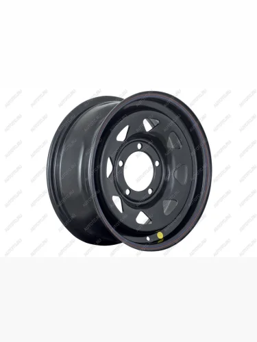 Диск усиленный стальной УАЗ (5x139,7 7xR16 d110 ET+25) (треугольник мелкий) OFF-ROAD Wheels (черный) Уаз Буханка  452 - Патриот  3163 5 дв.