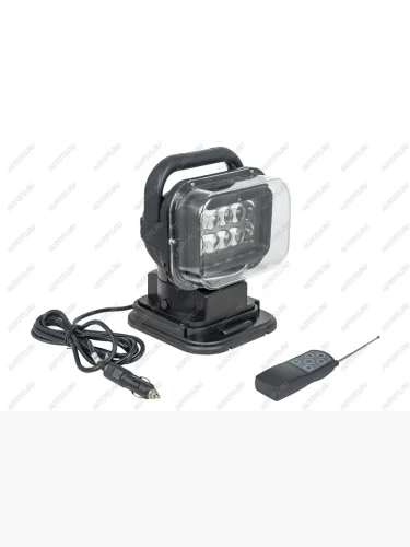 Фара-искатель 12V 50W LED с дистанционным управлением, черный (200х240х200мм) China ch001-bl