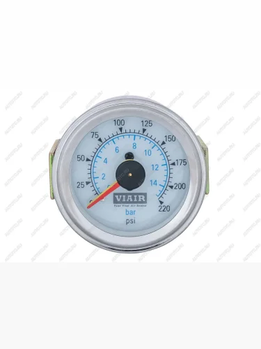 Манометр бортовой 2 стрелки 2" от 0 до 15 атм белый VIAIR 90081