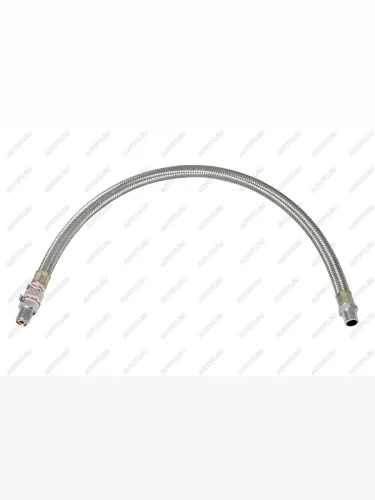 Шланг метализированый 50 см с обратным клапаном 14" (папа) х 14" (папа) YURUI 9228