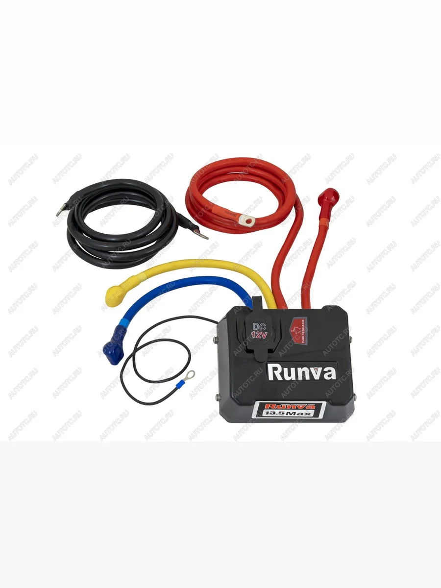 Лебёдка автомобильная электрическая (12V 13500 lbs 6136 кг MAX) (влагозащищенная) RUNVA KGM Rexton (2023-2025) (синтетический трос)  в Перми Пермском крае