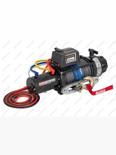 Лебёдка автомобильная электрическая (12V 9500 lbs 4350 кг MAX) (влагозащищенная) RUNVA (синтетический трос) MG HS 2 AS33 (2024-2025)