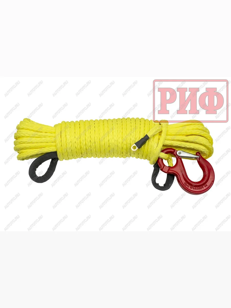 Трос для лебёдки синтетический РИФ 10 мм25 м (готовый) РИФ rope10mm25m  в Самаре Самарской области