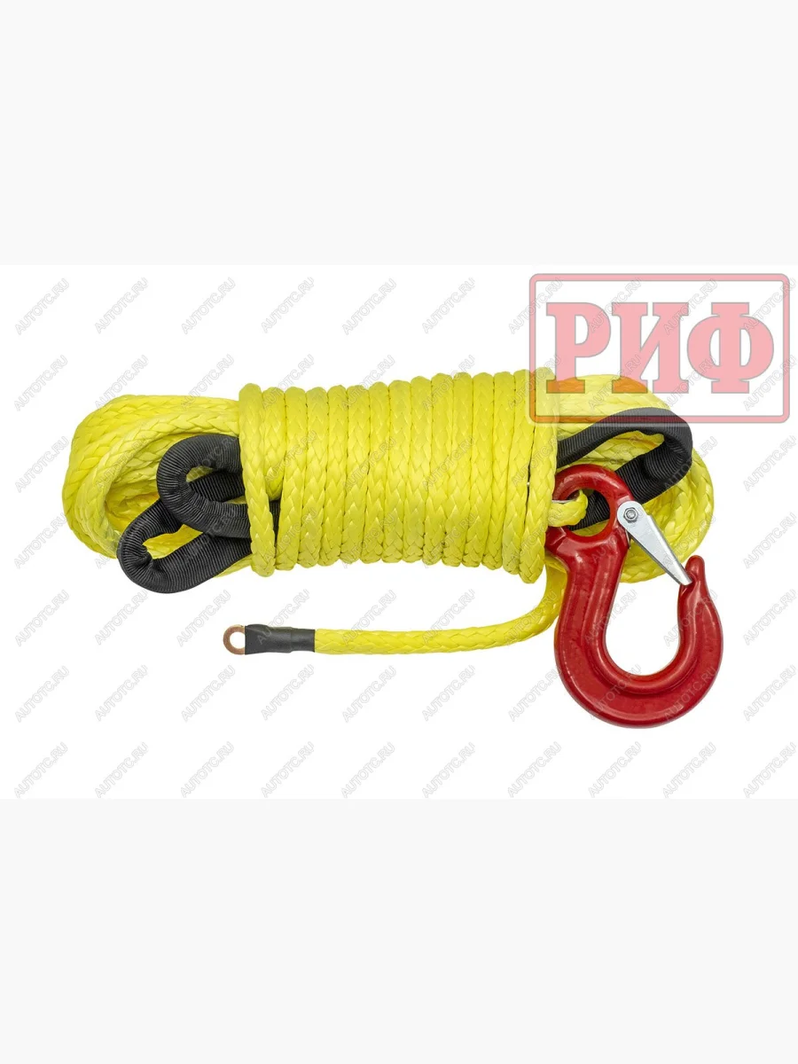 Трос для лебёдки синтетический РИФ 6 мм15 м (готовый) РИФ rope6mm15m  в Самаре Самарской области