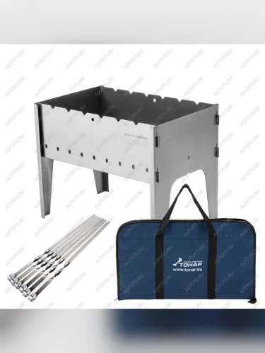 Мангал разборный ТОНАР (2 мм), 6 шампуров, сумка в комплекте ТОНАР t-m2-6-s