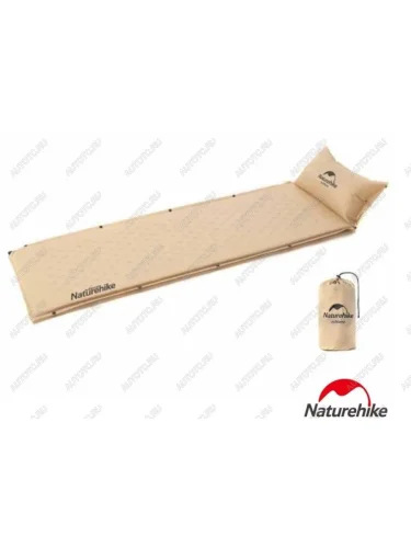 Коврик самонадувающийся с подушкой Naturehike, 185х60х2,5 см, песочный Naturehike nh15q002-d-yesn