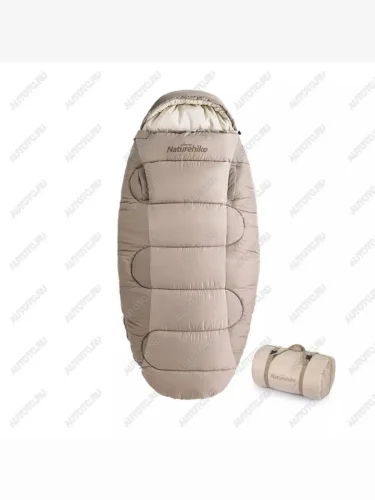 Мешок спальный Naturehike Oval PS300, 220х95 см, (правый) (ТК: +4C), бежевый Naturehike nh20msd03-ps300cr