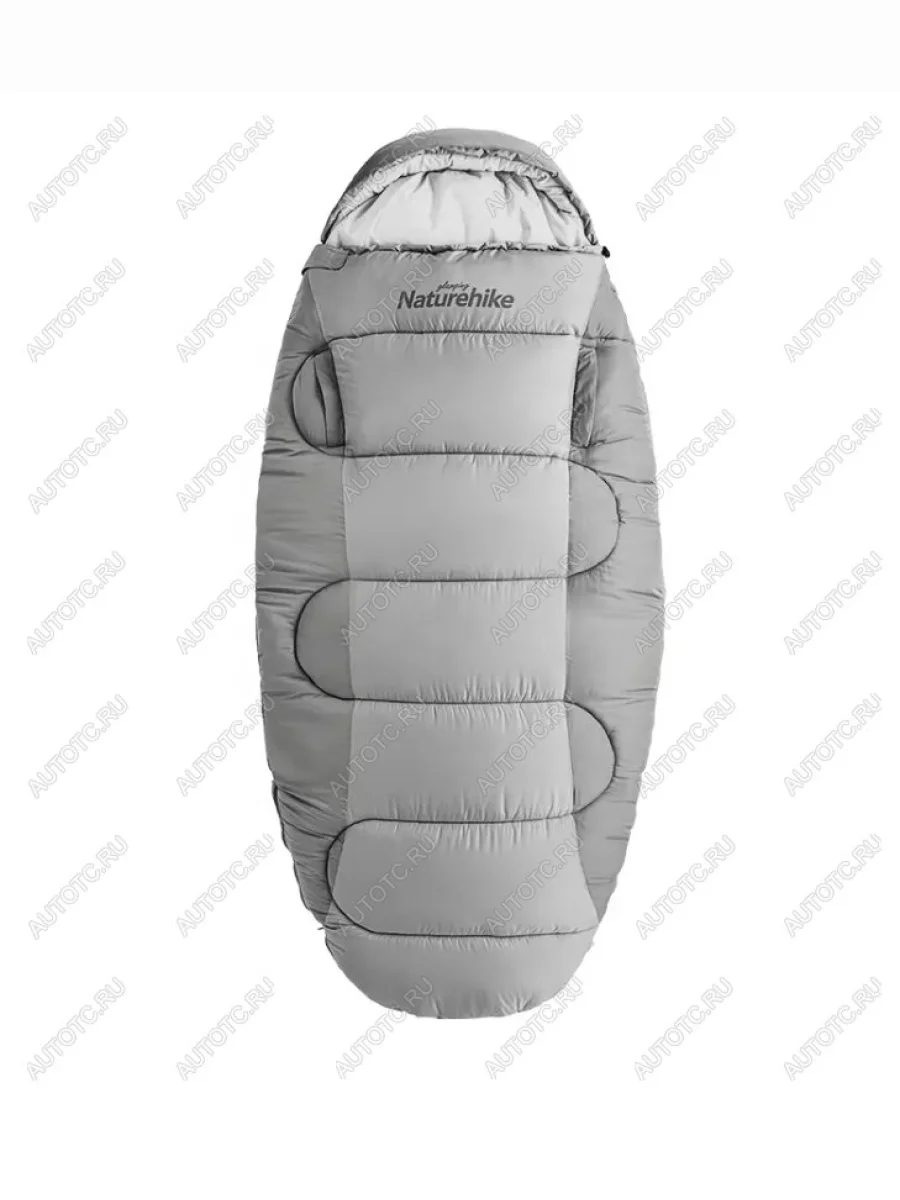Мешок спальный Naturehike Oval PS300, 220х95 см, (правый) (ТК: +4C), серый Naturehike nh20msd03-ps300g  в Воронеже Воронежской области