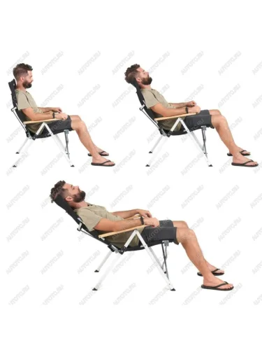 Кресло туристическое Naturehike складное, регулируемое, черное, до 140 кг Naturehike nh17t003-y-bl