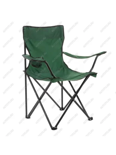 Кресло PREMIER складное, мягкие тканевые подлокотники (зеленое), нагрузка 100 кг PREMIER pr-fx-8895-11-g