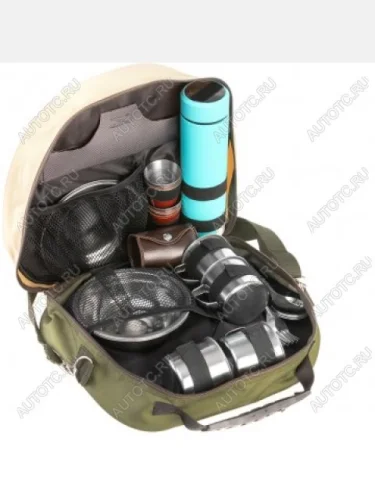 Набор для пикника на 4 персоны, PREMIER, с голубым термосом PREMIER pr-4-4