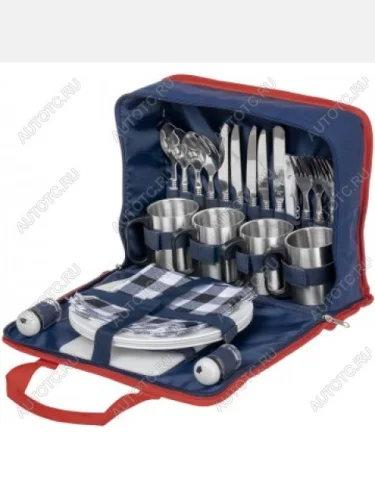 Набор для пикника PREMIER на 4 персоны (синийкрасный) PREMIER pr-425-4