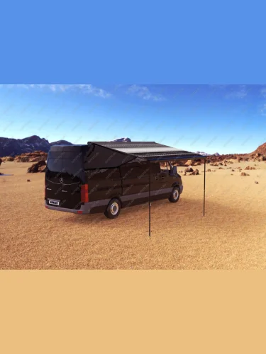 Маркиза автомобильная (3х2,5 м, кассетная с электроприводом, на крышу) РИФ (корпус черный) BAW Tonic 33463 (2010-2016)