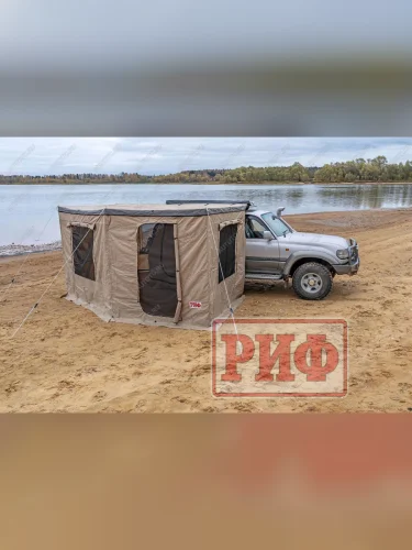 Стенки для комбинированной (прямоугольной с веерной частью) маркизы (2х2 м правые) РИФ Seat Toledo Mk1 седан (1991-1999)