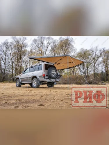 Маркиза автомобильная (комбинированная прямоугольная с веерной частью, 2,0х2,0 м, правая) РИФ 