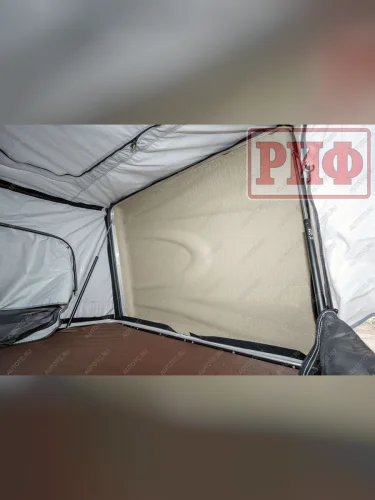 Палатка на крышу автомобиля (лестница, 210х165х100) РИФ Hard  (корпус черный, тент серый) Seat Toledo Mk2 седан (1998-2005)