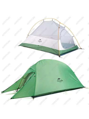 Палатка Naturehike Cloud Up 1-местная, алюминиевый каркас, сверхлегкая, зеленая Naturehike nh18t010-t-tbgr