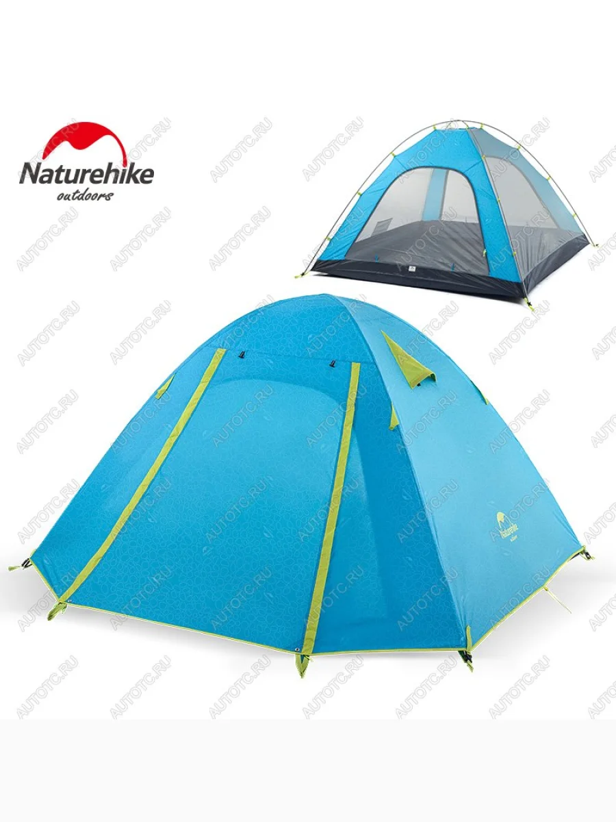 Палатка 4-местная, алюминиевый каркас Naturehike P-Series Seat Ibiza Mk2,6K хэтчбэк 3 дв. рестайлинг (1999-2002) (голубая)  с доставкой в г. Пермь