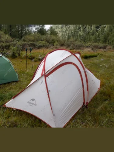 Палатка Naturehike Hiby Si 3-местная, алюминиевый каркас, серо-красная Naturehike nh19zp016-dg