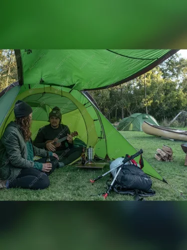 Палатка Naturehike Cloud Tunnel Si 2-местная, алюминиевый каркас, зеленый Naturehike nh20zp006-2fgr