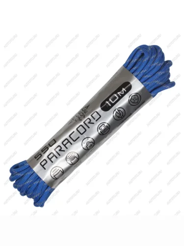 Паракорд 550 CORD nylon 10м световозвращающий (blue) CORD 550.n10.lm.bl
