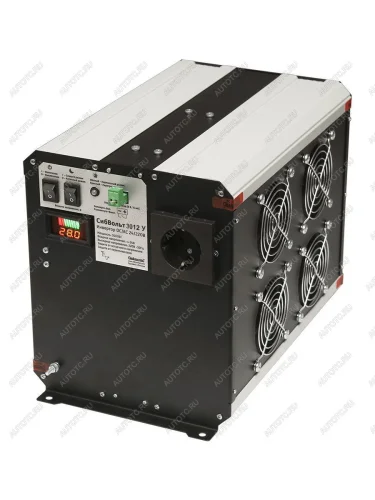 Инвертор (преобразователь напряжения) СибВольт 3012У DCAC, 12В220В, 3000Вт СИБКОНТАКТ св-3012у