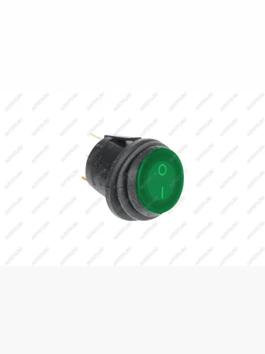 Переключатель ВКЛВЫКЛ, зеленый, круглый влагозащищенный РИФ rif22-1-3106200