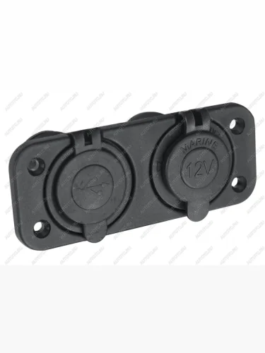 Розетка комбинированная с USB 3,1А на монтажной панели РИФ rif22-4-1009100